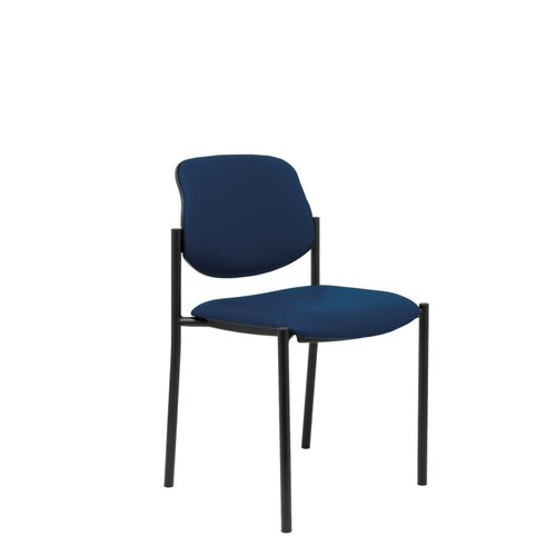 NOWY STYL Silla Styl tapizada en similpiel azul marino sin brazos NOWY STYL Silla Styl tapizada en similpiel azul marino sin brazos