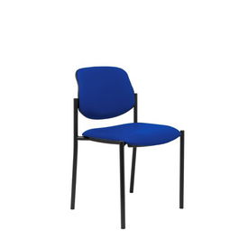 Silla Piqueras Y Crespo Villalgordo Confidente Chasis Negro Asiento Y Respaldo Tapizados Similpiel Azul