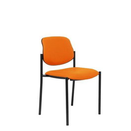 Silla Styl tapizada con Similpiel color Naranja. Sin brazos