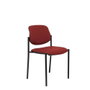 NOWY STYL Silla Styl tapizada en similpiel granate sin brazos