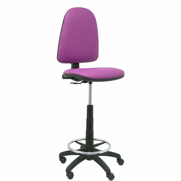 PIQUERAS Y CRESPO Taburete Aýna, Similpiel Morado, Regulable en Altura