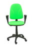 Silla de oficina Algarra con mecanismo Contacto permanente básico tapizada con Tela color Pistacho. Equipada con Base poliamida negra, Brazos fijos y Ruedas de nailon 50 mm