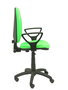Silla de oficina Algarra con mecanismo Contacto permanente básico tapizada con Tela color Pistacho. Equipada con Base poliamida negra, Brazos fijos y Ruedas de nailon 50 mm