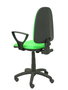 Silla de oficina Algarra con mecanismo Contacto permanente básico tapizada con Tela color Pistacho. Equipada con Base poliamida negra, Brazos fijos y Ruedas de nailon 50 mm