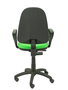 Silla de oficina Algarra con mecanismo Contacto permanente básico tapizada con Tela color Pistacho. Equipada con Base poliamida negra, Brazos fijos y Ruedas de nailon 50 mm