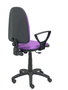 Silla de oficina Algarra con mecanismo Contacto permanente básico tapizada con Tela color Lila. Equipada con Base poliamida negra, Brazos fijos y Ruedas de nailon 50 mm
