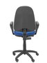 Silla de oficina Algarra con mecanismo Contacto permanente básico tapizada con Tela color Azul. Equipada con Base poliamida negra, Brazos fijos y Ruedas de nailon 50 mm