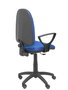 Silla de oficina Algarra con mecanismo Contacto permanente básico tapizada con Tela color Azul. Equipada con Base poliamida negra, Brazos fijos y Ruedas de nailon 50 mm
