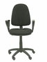 Silla de oficina Algarra con mecanismo Contacto permanente básico tapizada con Tela color Negro. Equipada con Base poliamida negra, Brazos fijos y Ruedas de nailon 50 mm