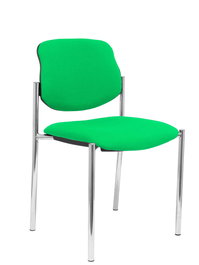 Silla Styl tapizada con Tela color Verde. Sin brazos
