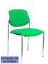 Nowy Styl Silla Styl tapizada en tejido Bali verde con chasis cromado