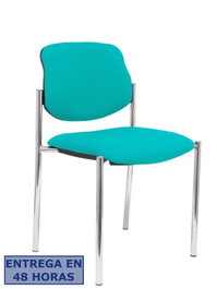 NOWY STYL Silla Styl apilable en tejido Bali turquesa con chasis cromado