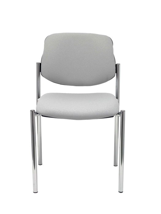 Silla Piqueras Y Crespo Villalgordo Confidente Chasis Cromo Asiento Y Respaldo Tapizados Bali Gris