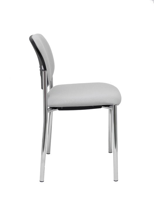 Silla Piqueras Y Crespo Villalgordo Confidente Chasis Cromo Asiento Y Respaldo Tapizados Bali Gris