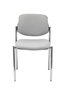 PIQUERAS Y CRESPO Silla fija Styl Bali gris con chasis cromo