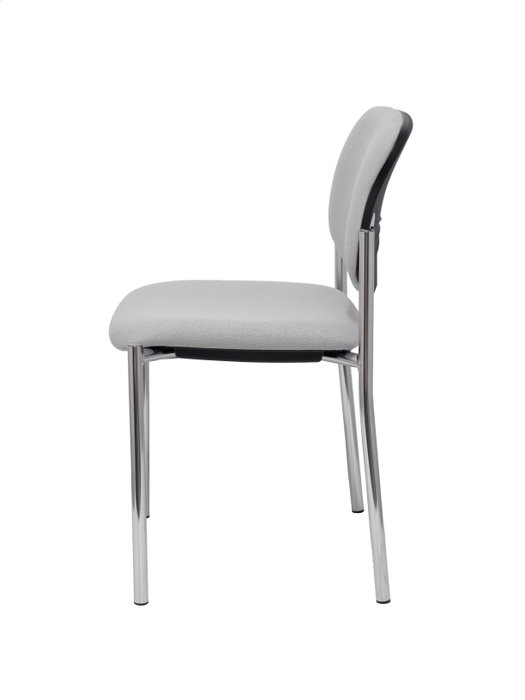 PIQUERAS Y CRESPO Silla fija Styl Bali gris con chasis cromo