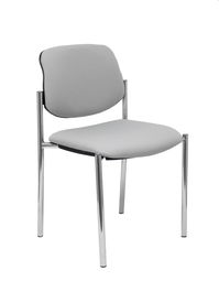 Silla Piqueras Y Crespo Villalgordo Confidente Chasis Cromo Asiento Y Respaldo Tapizados Bali Gris