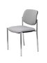 PIQUERAS Y CRESPO Silla fija Styl Bali gris con chasis cromo