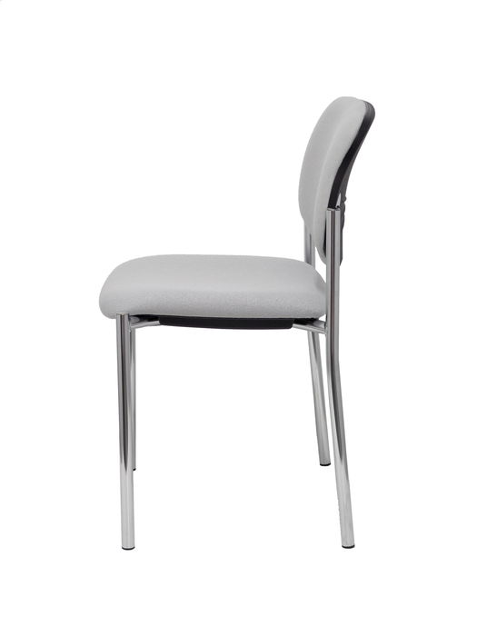 Silla Piqueras Y Crespo Villalgordo Confidente Chasis Cromo Asiento Y Respaldo Tapizados Bali Gris