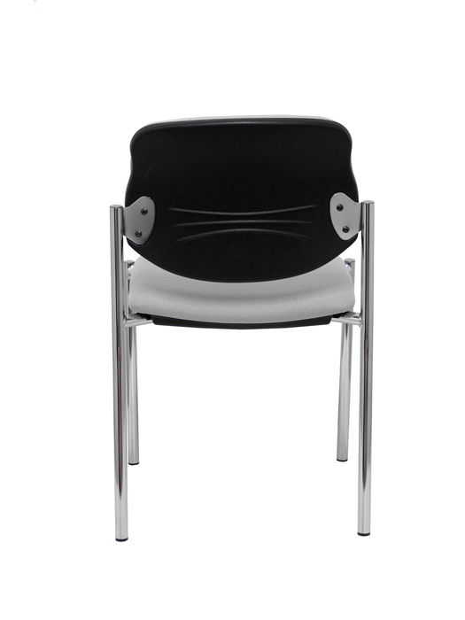 Silla Piqueras Y Crespo Villalgordo Confidente Chasis Cromo Asiento Y Respaldo Tapizados Bali Gris