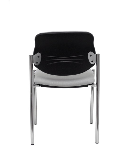 PIQUERAS Y CRESPO Silla fija Styl Bali gris con chasis cromo