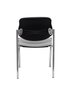 PIQUERAS Y CRESPO Silla fija Styl Bali gris con chasis cromo