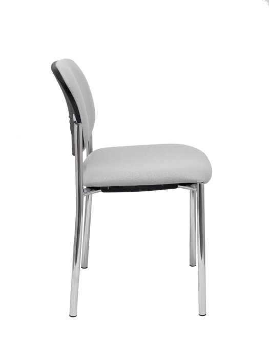 PIQUERAS Y CRESPO Silla fija Styl Bali gris con chasis cromo