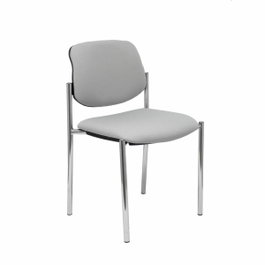 NOWY STYL Silla Styl tapizada en tela gris con estructura cromada sin brazos