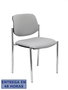 NOWY STYL Silla Styl tapizada en tejido Bali gris con chasis cromado