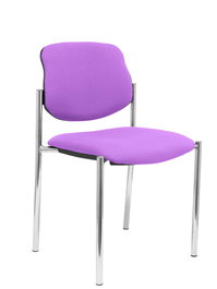 Silla Styl tapizada con Tela color Lila. Sin brazos