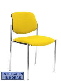 NOWY STYL Silla Styl tapizada en tejido Bali color Amarillo sin brazos