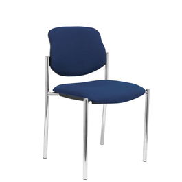 Silla Piqueras Y Crespo Villalgordo Confidente Chasis Cromo Asiento Y Respaldo Tapizados Bali Azul Marino