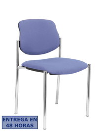 NOWY STYL Silla Styl con tapizado BALI azul claro y estructura cromada