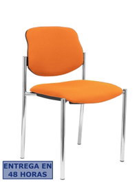 NOWY STYL Silla Styl tapizada en tela color naranja sin brazos