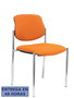 NOWY STYL Silla Styl tapizada en tela color naranja sin brazos