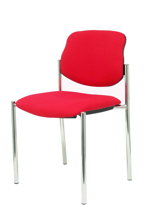 Silla Styl tapizada con Tela color Rojo. Sin brazos Silla Styl tapizada con Tela color Rojo. Sin brazos