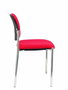 PIQUERAS Y CRESPO Silla fija Styl Bali rojo con chasis cromo