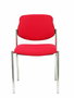 PIQUERAS Y CRESPO Silla fija Styl Bali rojo con chasis cromo
