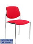NOWY STYL Silla Styl apilable en tela roja con estructura cromada