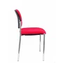 Piqueras y crespo Silla fija Styl Bali rojo chasis cromo