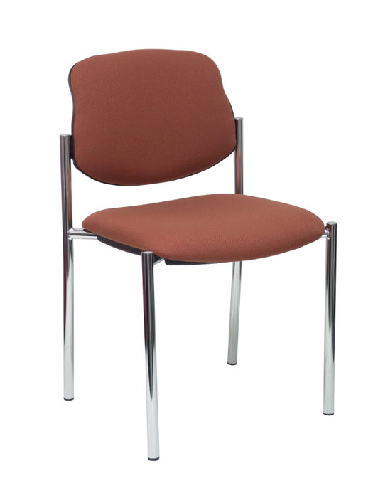PIQUERAS Y CRESPO Silla fija Styl Bali marrón con chasis cromo PIQUERAS Y CRESPO Silla fija Styl Bali marrón con chasis cromo