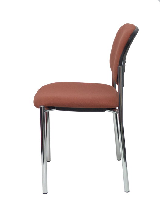 Piqueras y Crespo Silla fija Styl Bali marrón con chasis cromo Piqueras y Crespo Silla fija Styl Bali marrón con chasis cromo