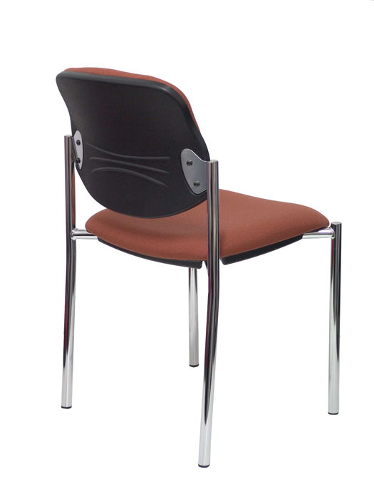 Silla Piqueras Y Crespo Villalgordo Confidente Chasis Cromo Asiento Y Respaldo Tapizados Bali Marron