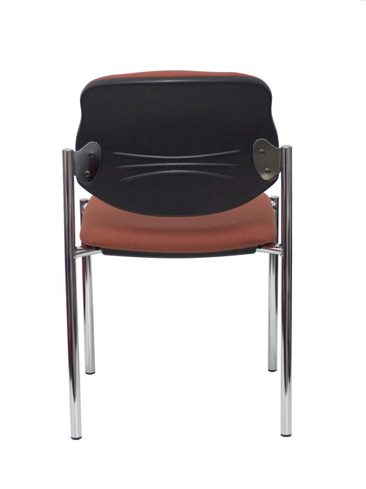 Silla Piqueras Y Crespo Villalgordo Confidente Chasis Cromo Asiento Y Respaldo Tapizados Bali Marron