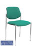 NOWY STYL Silla Styl tapizada en tejido Bali color Verde esmeralda sin brazos