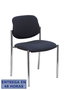 NOWY STYL Silla Styl tapizada en tela gris sin brazos