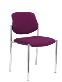 Silla Styl tapizada con Tela color Morado. Sin brazos
