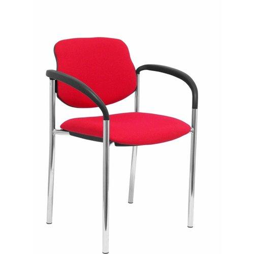 Silla Styl tapizada con Tela color Rojo. Brazos fijos Silla Styl tapizada con Tela color Rojo. Brazos fijos