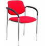 NOWY STYL Silla Styl Roja con Brazos Fijos y Estructura Cromada