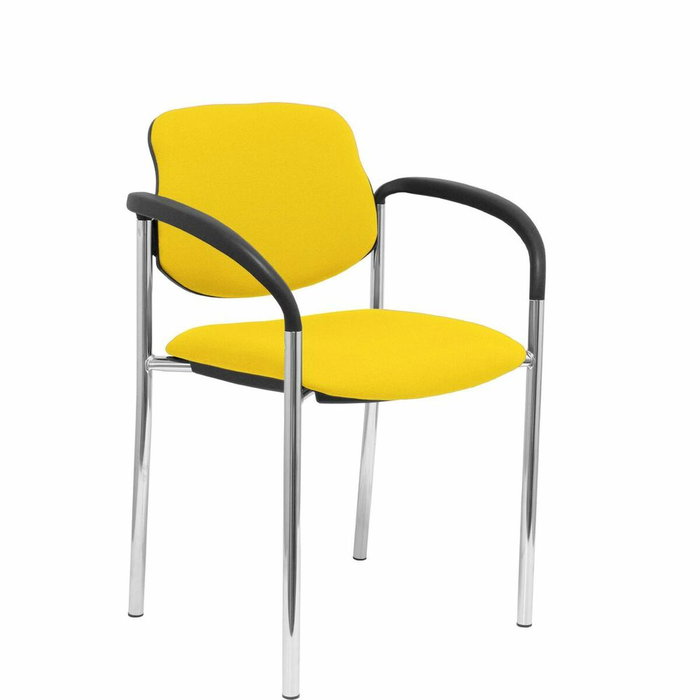NOWY STYL Silla Styl Tapizada en Tela Amarilla con Brazos Fijos NOWY STYL Silla Styl Tapizada en Tela Amarilla con Brazos Fijos